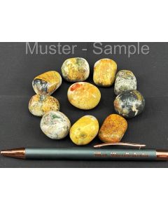 Bumble Bee Jasper Tumbled Stones; 10 piece; Indonesia