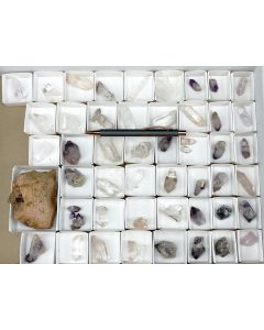 Amethyst Xl/xls; Brandberg, Namibia; 1 lot with 48 pieces; unique