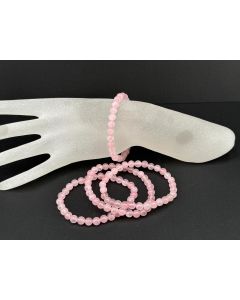 Bracelet made of rose quartz, 6 mm spheres, 1 piece