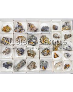 Wulfenite; smaller pieces, Alamo Mining District, Arizona, USA; 1 flat