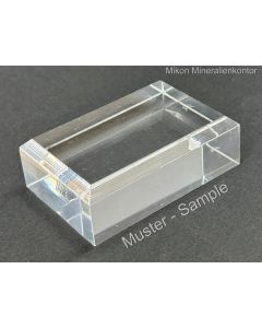 Acrylic squares 2 1/2 x 1 2/3 x 4/5 inch, clear, polished sides,10 pieces