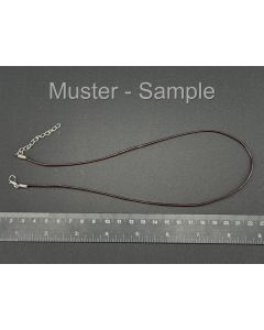 Leather strap brown (necklace); 1/16 inch (1.5 mm); with carbine lock; 1 piece