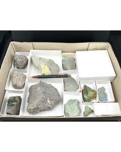 Cuprosklodowskite, Metatorbernite xls; Posey Mine, UT, USA; 1 flat; unique
