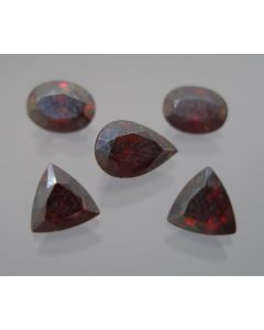 Cuprite; faceted; metallic red, eye clean; pear; 8×5 mm; Namibia; 1 piece
