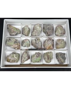Creaseyite, Mimetite, Wulfenite, nat. Gold xls; 1 flat; unique (2)
