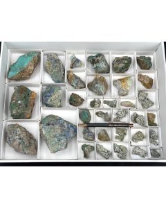 Lindgrenite, Azurite, Pseudomalachite xls; Childs-Aldwinkle Mine, AZ, USA; 1 flat; unique (16)
