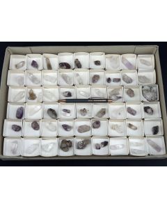 Quartz xls, Amethyst xls; Brandberg, Namibia; 1 unique flat (35)