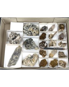 Smoky Quartz, Feldspar, Siderite xl/xls; Mt. Malosa, Zomba, Malawi; 1 flat, unique