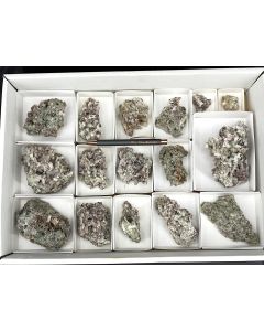 Moonstone crystals (oligoclase) on matrix; St. Eulalia, Chihuahua, Mexico; 1 flat; unique