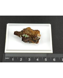 Anglesite xls (green!); Monte Vecchio, Sardinia, Italy; Min; unique piece with an old lable
