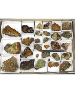 Mimetite, Wulfenite; Mapimi, Mexico; 1 flat; unique 