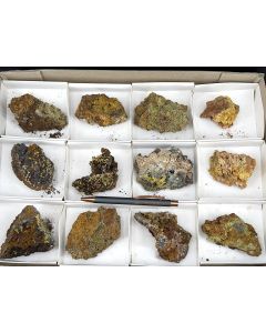 Mimetite, Wulfenite; Mapimi, Mexico; 1 flat; unique 