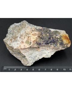Bavenite xls, Fluorite xls; Henneberg, Thuringia, Germany; Cab; unique piece