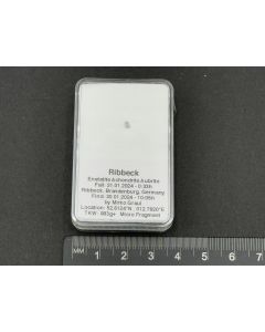 Meteorite Ribbeck + certificate of authenticity; Ribbeck, Havelland, Brandenburg, Germany; micro fragment; 1 piece
