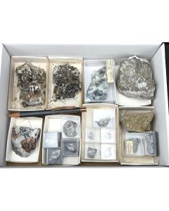 Mixed minerals; Mount Saint Hilaire, Quebec, Canada; Gerd Tremmel collection; 1 unique half size flat