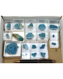 Chalcanthite xls; Grandview Mine, Grand Canyon, AZ, USA; 1 unique lot with 18 pieces
