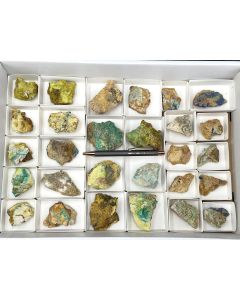 Osarizawaite, Parnauite, Philipsbornite xls; Grandview Mine, Grand Canyon, AZ, USA; 1 unique flat