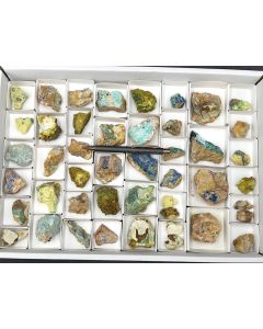 Grandviewite, Osarizawaite, Parnauite etc. xls; Grandview Mine, Grand Canyon, AZ, USA; 1 unique flat