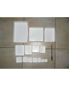 Fold up boxes SB 08, 3.75" x 5", fit 8 to a flat, case with 1000 pcs.