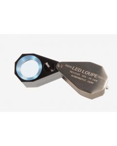 hand lense (loupe, triplet) with LED white + UV ilumination 