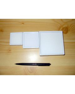 Gemstone Box with glass lid; white, 2 1/4 x 2 1/4 x 3/4 inch (60 x 60 x 20 mm); 1 pcs
