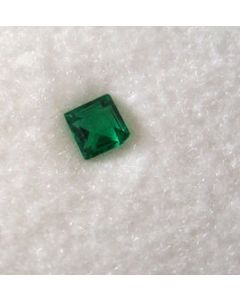Glass doublet rectangular, green, 3 mm