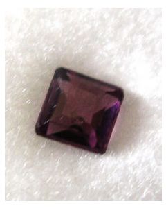 Glass doublet rectangular, violet, 4 mm