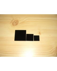 Acrylic squares 1.2 x 1.2 x 0.25 inch, black, 100 pcs.