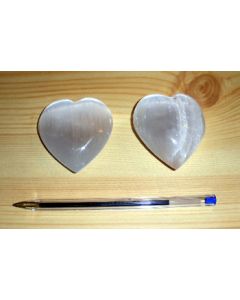 Selenite heart, white, app. 7 cm, 1 piece